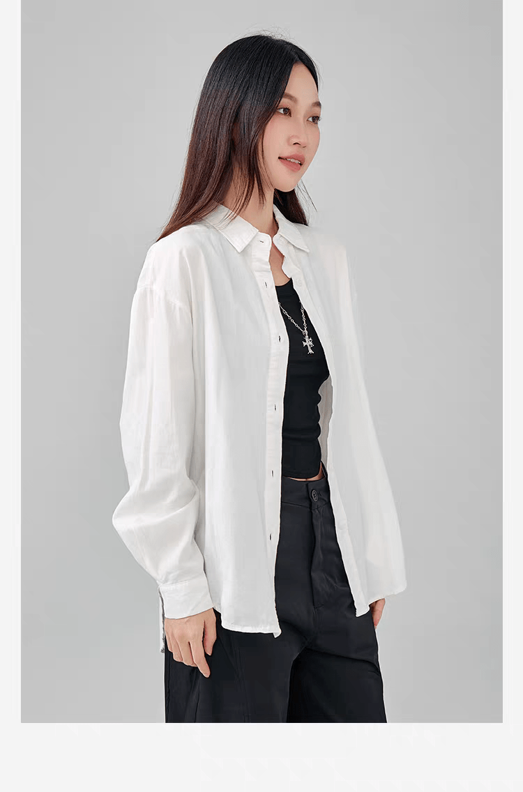 M.XJIA Women's Casual Collar Long Sleeve Shirt - Smgarment's