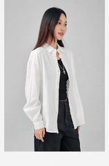 M.XJIA Women's Casual Collar Long Sleeve Shirt - Smgarment's