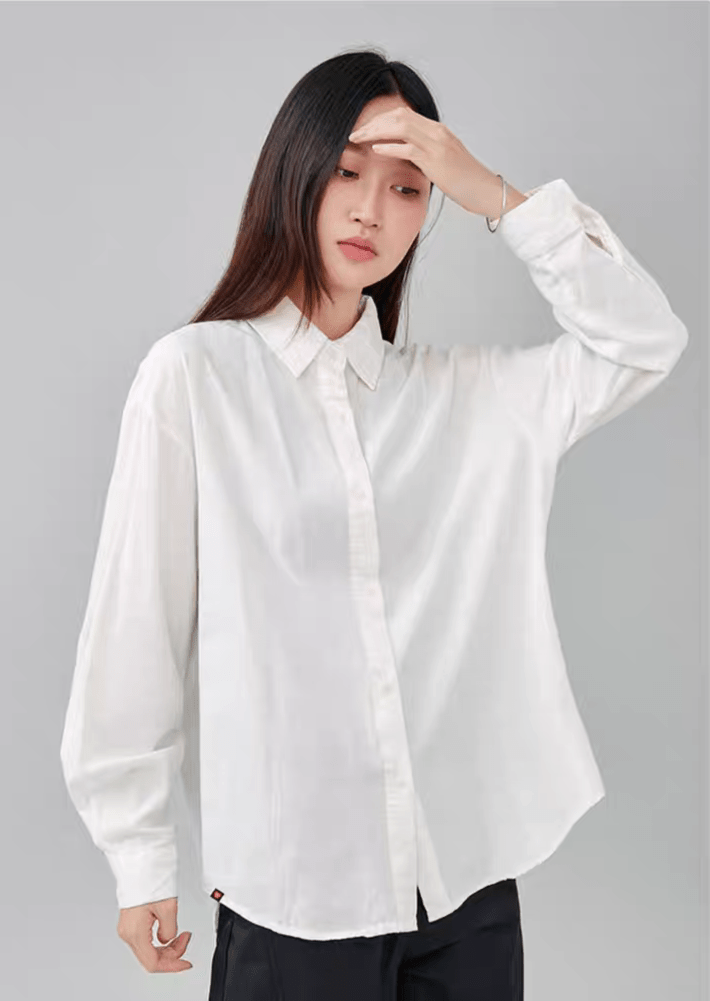 M.XJIA Women's Casual Collar Long Sleeve Shirt - Smgarment's
