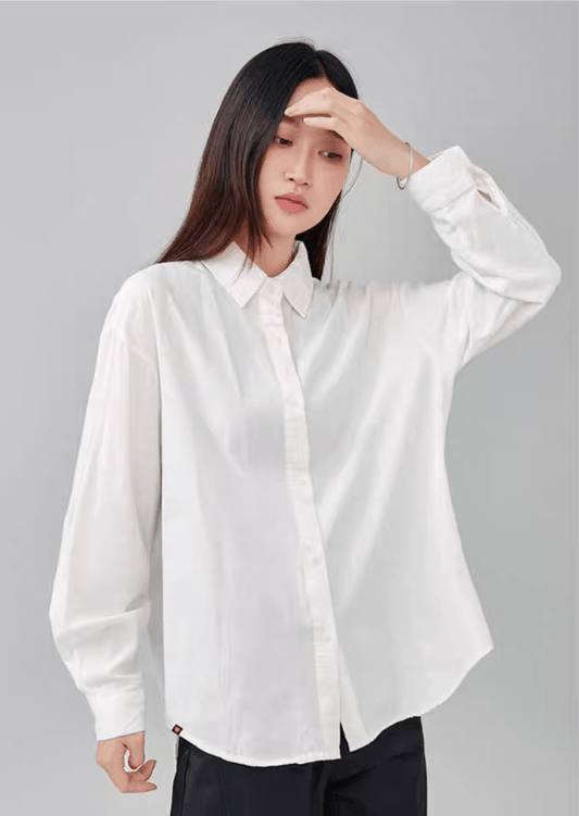 M.XJIA Women's Casual Collar Long Sleeve Shirt - Smgarment's