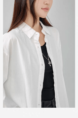 M.XJIA Women's Casual Collar Long Sleeve Shirt - Smgarment's