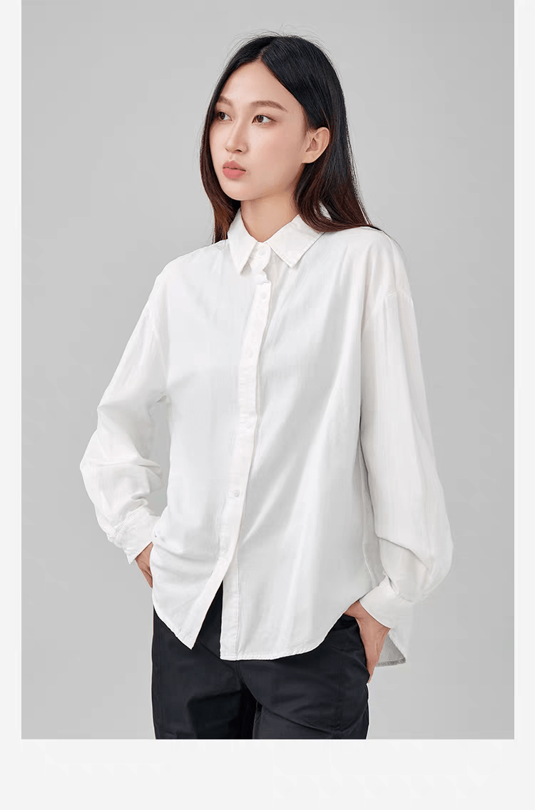 M.XJIA Women's Casual Collar Long Sleeve Shirt - Smgarment's