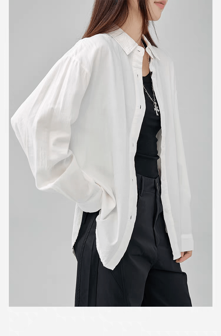 M.XJIA Women's Casual Collar Long Sleeve Shirt - Smgarment's