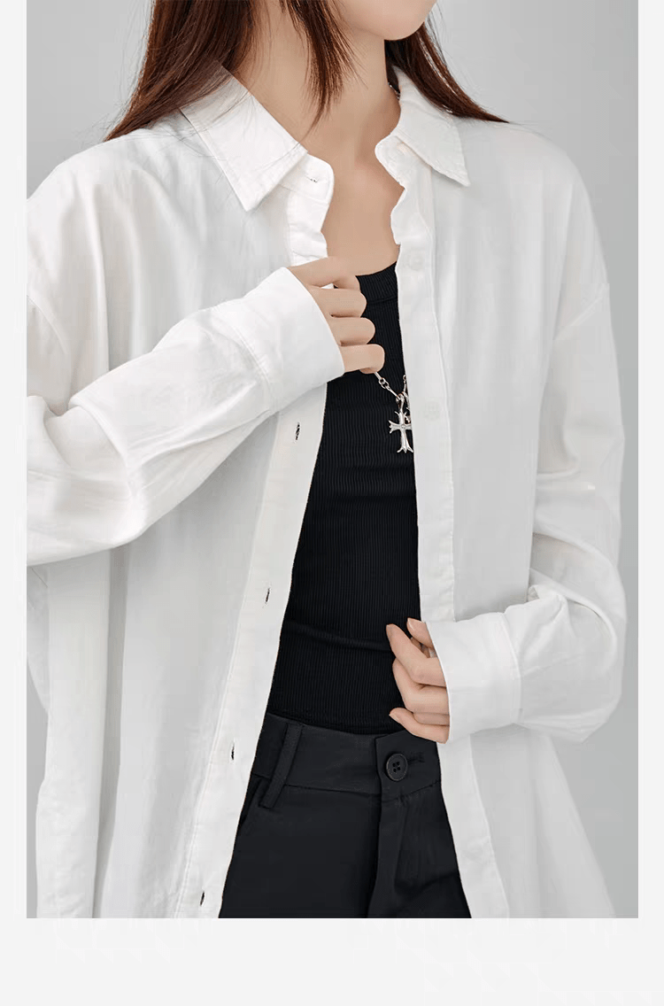 M.XJIA Women's Casual Collar Long Sleeve Shirt - Smgarment's