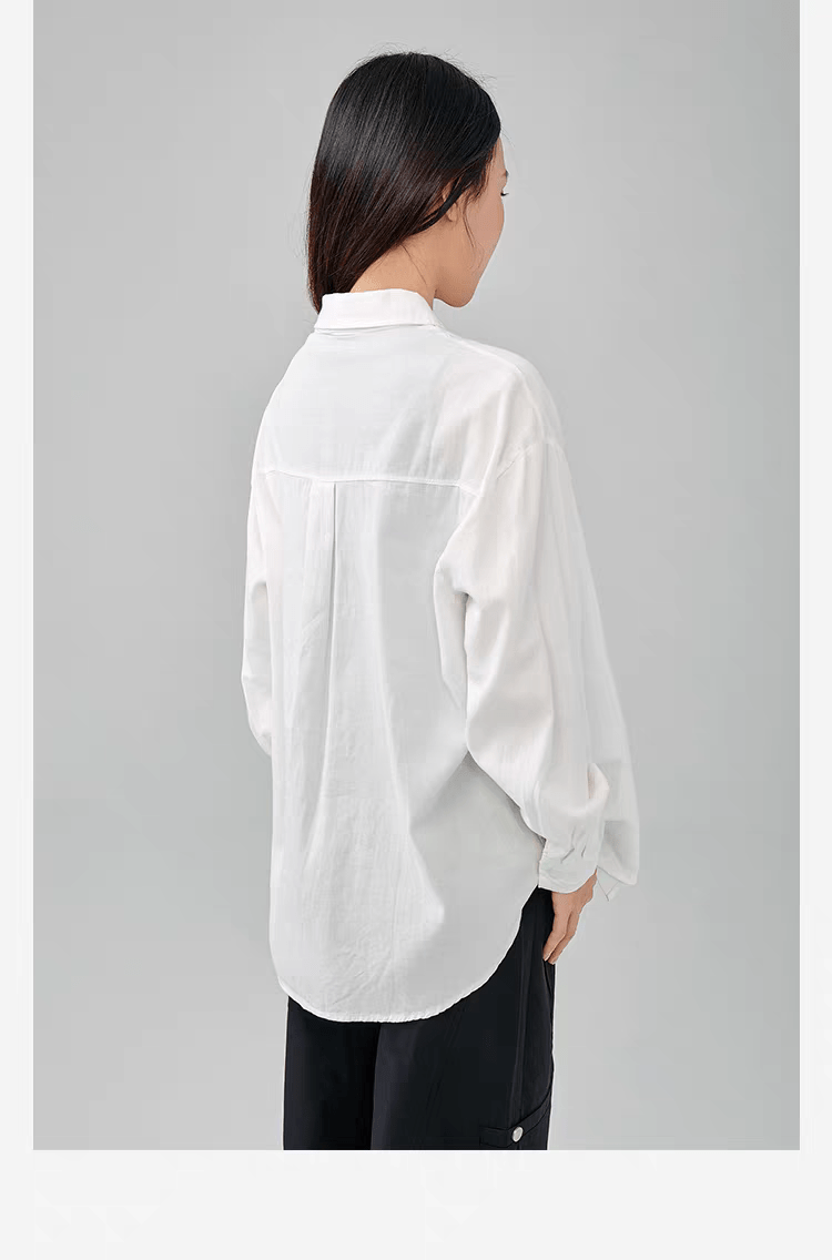 M.XJIA Women's Casual Collar Long Sleeve Shirt - Smgarment's