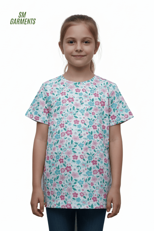 NAME IT GIRLS FLORAL PRINTED T - SHIRT - Smgarment's