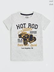 Boys' Light Grey Heather Hot Rod Graphic T-Shirt