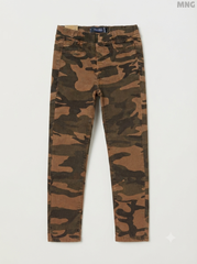 Boys' Brown Camouflage Stretch Jeggings / Trousers