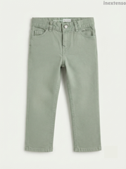 Boys' Light Sage Green Regular Fit Chino Trousers
