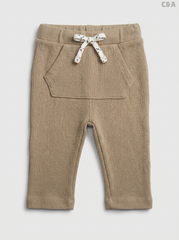 C&A Baby/Toddler Tan Waffle Knit Kangaroo Pocket Pants