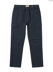 Men's Casual Navy Blue Utility Cargo Trousers