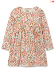 Girls OVS Fagottino Floral Print Long-Sleeve Dress