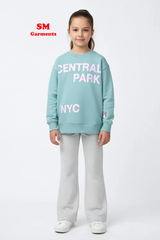 ZR GIRLS Set of sweatshirt with lettering and leggings Flare