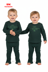 KIDS Killary Harbour Long Sleeve Top & Pants Set β Forest Green
