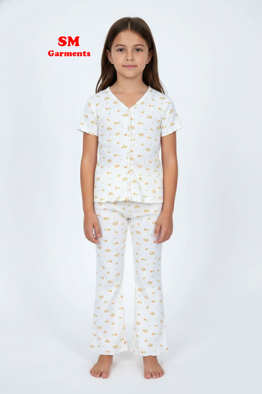 PRINTED COTTON 2 PIECE SUIT