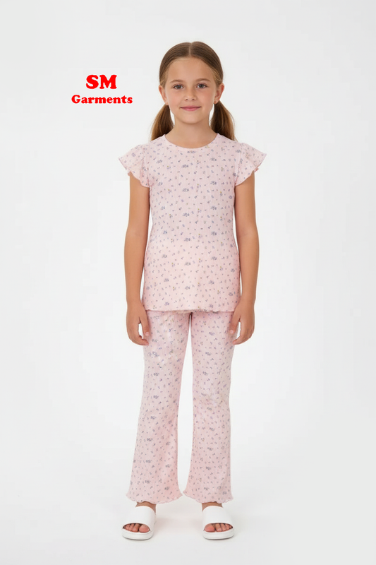 PRINTED COTTON 2 PIECE SUIT