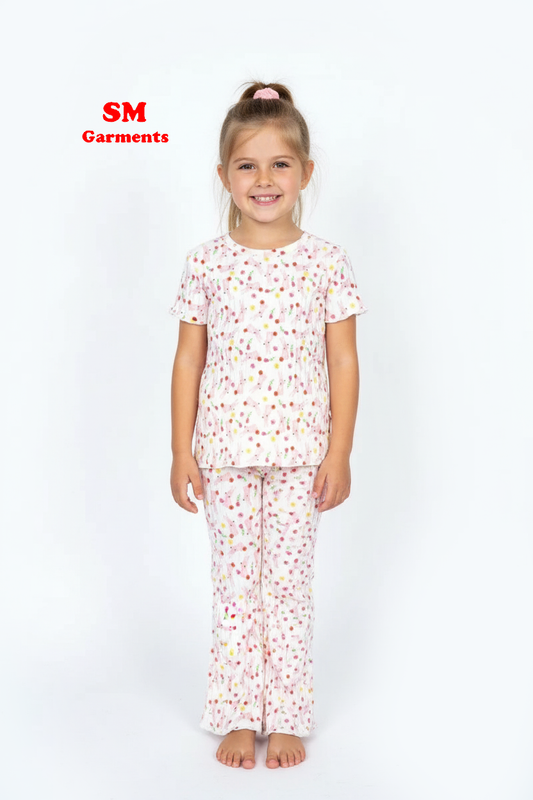 PRINTED COTTON 2 PIECE SUIT