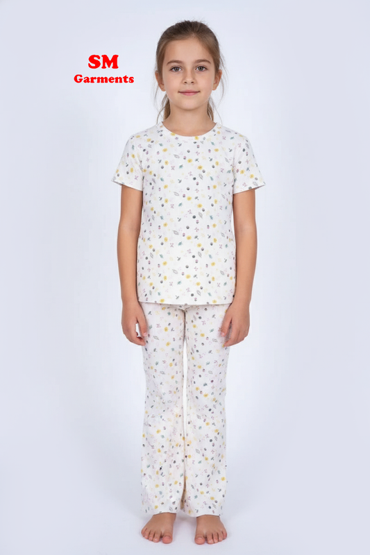 PRINTED COTTON 2 PIECE SUIT