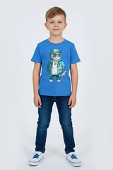 BOYS Urban Style Cool Cat Graphic Tee