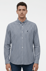 NAUTICA MENS CHECKERD CLASSIC FIT SHIRT - Smgarment's