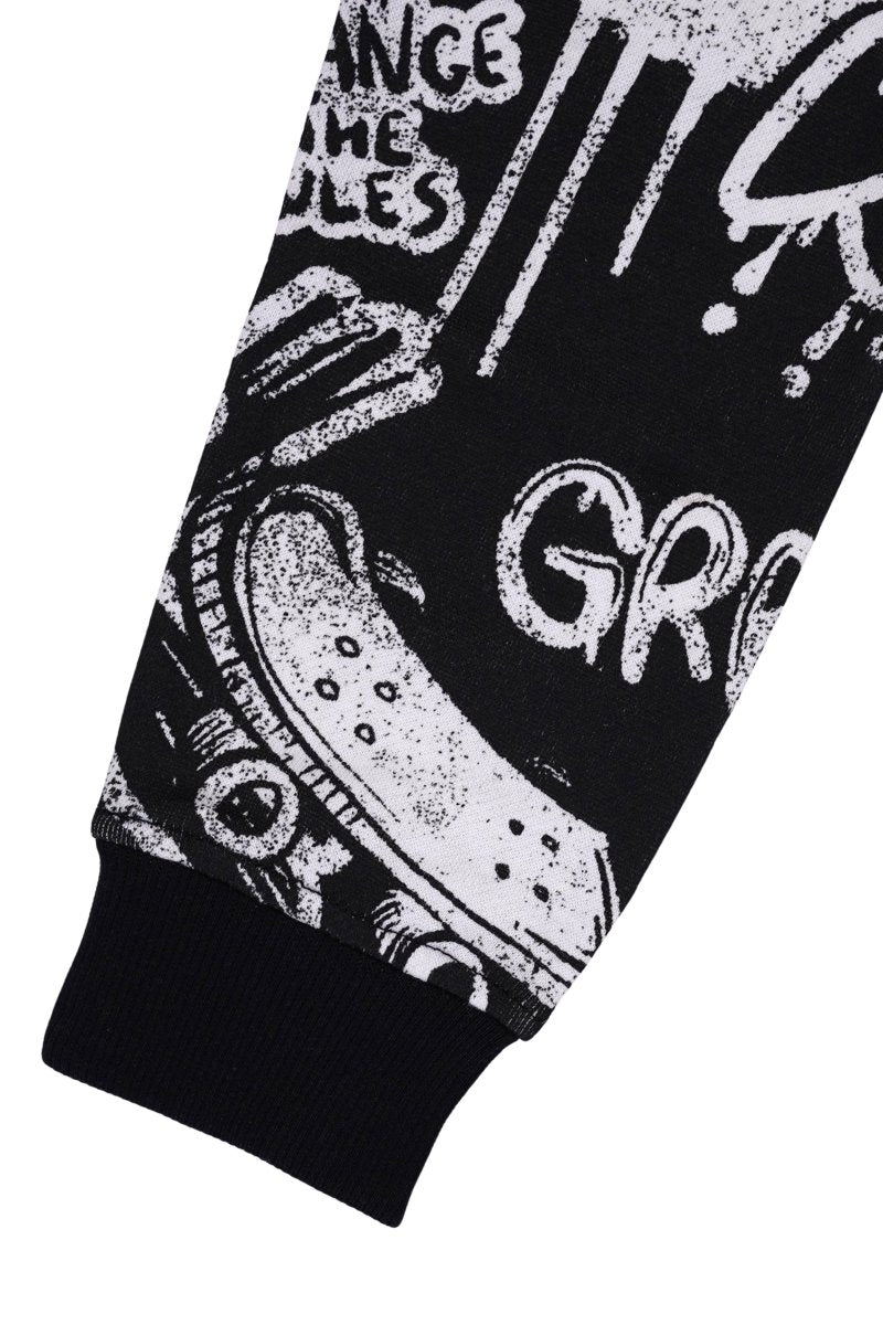 NEXT Boys’ Black Graffiti Print Sweatshirt – Urban Street Style - Smgarment's