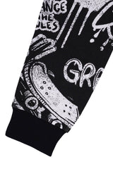 NEXT Boys’ Black Graffiti Print Sweatshirt – Urban Street Style - Smgarment's