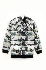 NEXT Boys’ Skateboard Print Hoodie – Street Style Graphic - Smgarment's