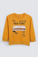 NEXT Kids Mustard Yellow NYC Sweatshirt - Smgarment's