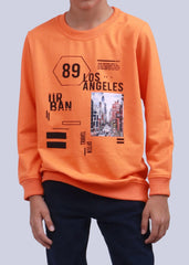 NEXT ORANGE LOS ANGELES PRINTED SWEATSHIRT - SMgarment's