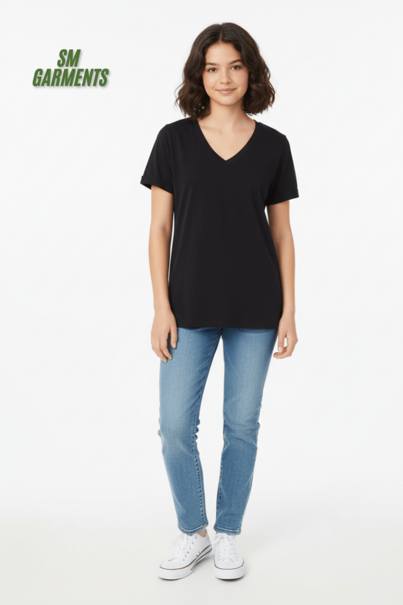 NICE & CHIC PLAIN V - NECK TEES - Smgarment's