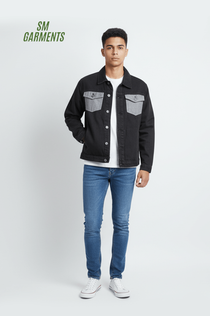NIGHT ADDICT MENS TWO TONE DENIM JACKET - Smgarment's
