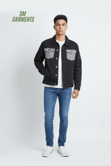 NIGHT ADDICT MENS TWO TONE DENIM JACKET - Smgarment's