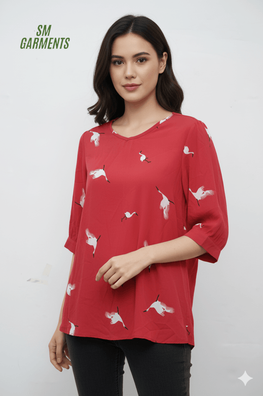 NSXF WOMENS PRINTED TOP - Smgarment's