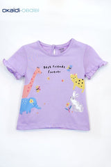 OBAIBI GIRLS ANIMALS PRINTED TEES - Smgarment's
