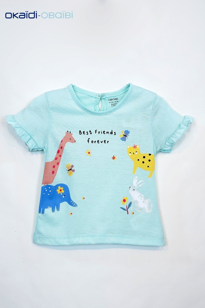 OBAIBI GIRLS ANIMALS PRINTED TEES - Smgarment's