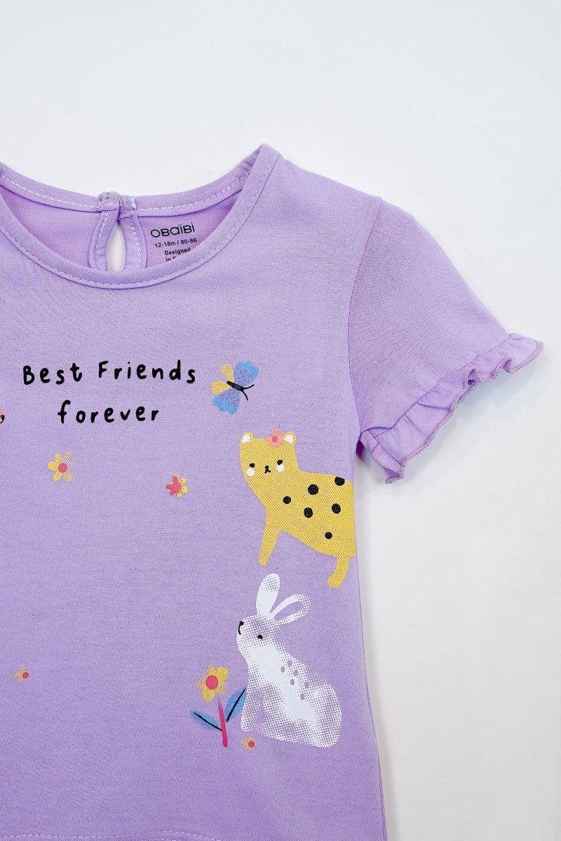 OBAIBI GIRLS ANIMALS PRINTED TEES - Smgarment's