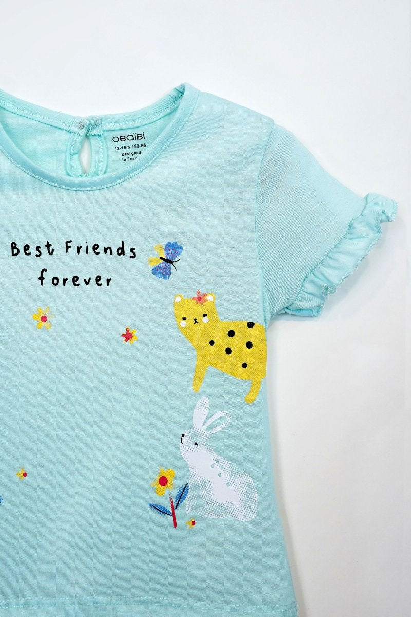 OBAIBI GIRLS ANIMALS PRINTED TEES - Smgarment's