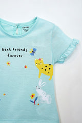 OBAIBI GIRLS ANIMALS PRINTED TEES - Smgarment's