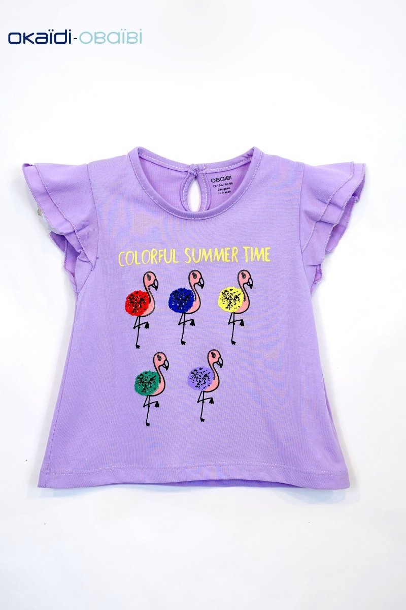 OBAIBI GIRLS SUMMER TIME PRINTED TEES - Smgarment's