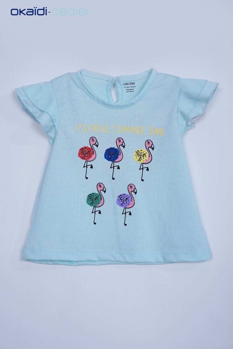 OBAIBI GIRLS SUMMER TIME PRINTED TEES - Smgarment's