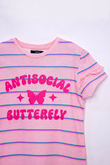 OKAIDI GIRLS ANTISOCIAL BUTTERFLY PRINT TEES - Smgarment's