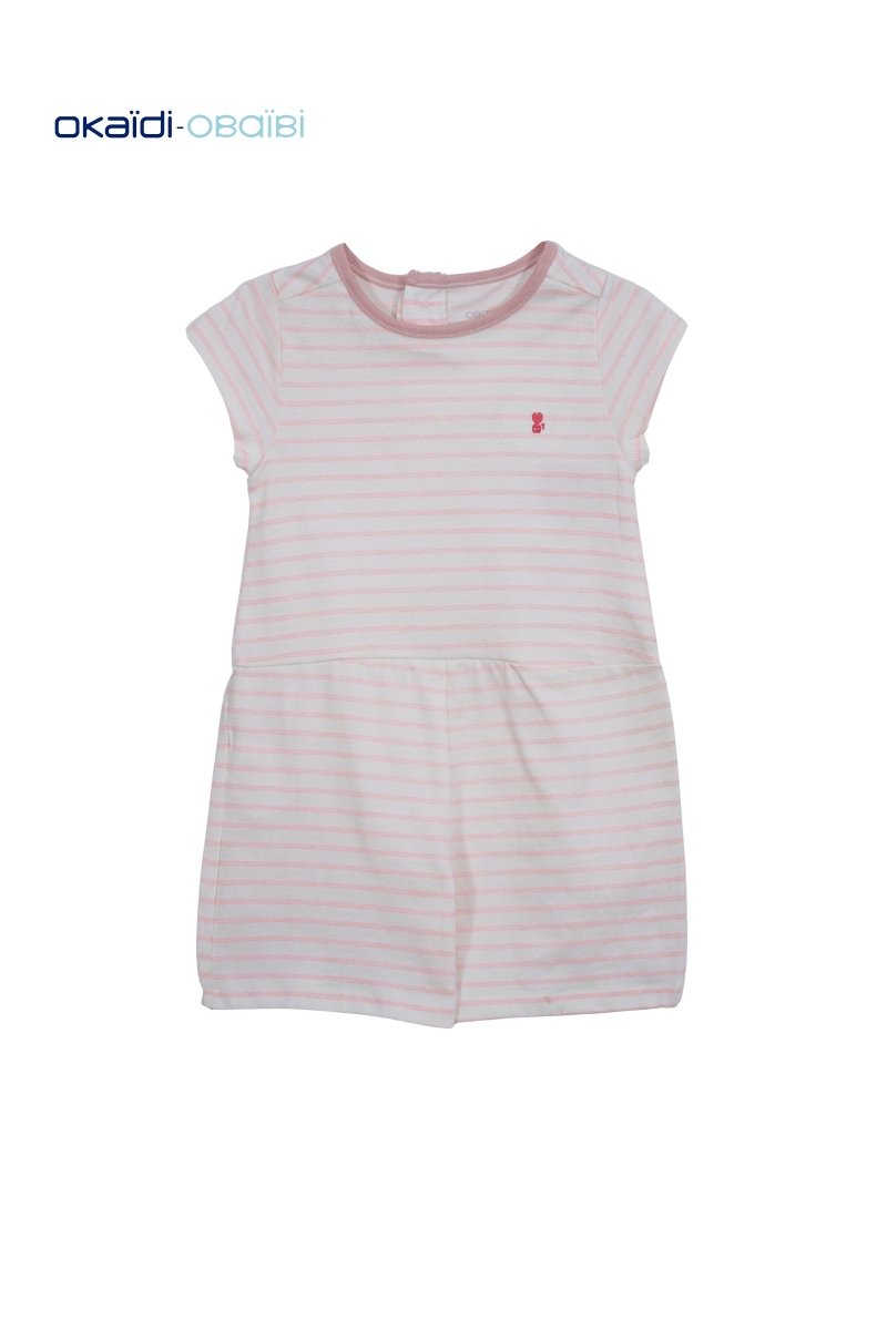 Okaïdi - Obaïbi Baby Girls' Pink Striped Dress - Smgarment's