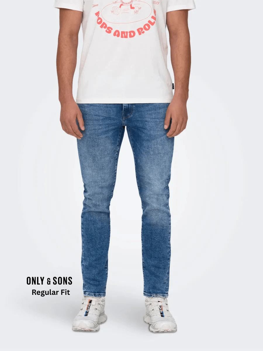 ONLY AND SONS ONSWEFT Mid waist Regular Fit Jeans - Smgarment's