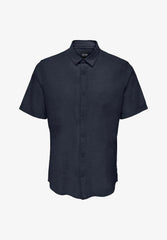 ONLY & SONS CAIDEN SHIRT NIGHT SKY SHORT SLEEVES - SMgarment's