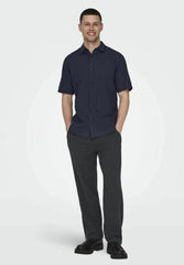 ONLY & SONS CAIDEN SHIRT NIGHT SKY SHORT SLEEVES - SMgarment's