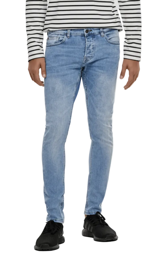 Onsspun Blue Washed Dcc Noos Slim Tapered Fit Jeans For Mens