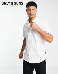 ONLY & SONS SHORT SLEEVES STRETCH COTTON SHIRT - SMgarment's
