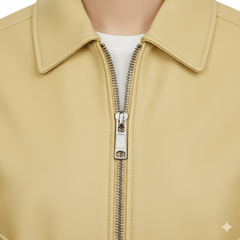 Oversized Harrington Leather Jacket - Smgarment's