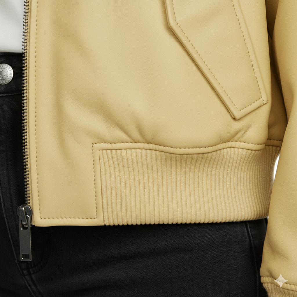 Oversized Harrington Leather Jacket - Smgarment's