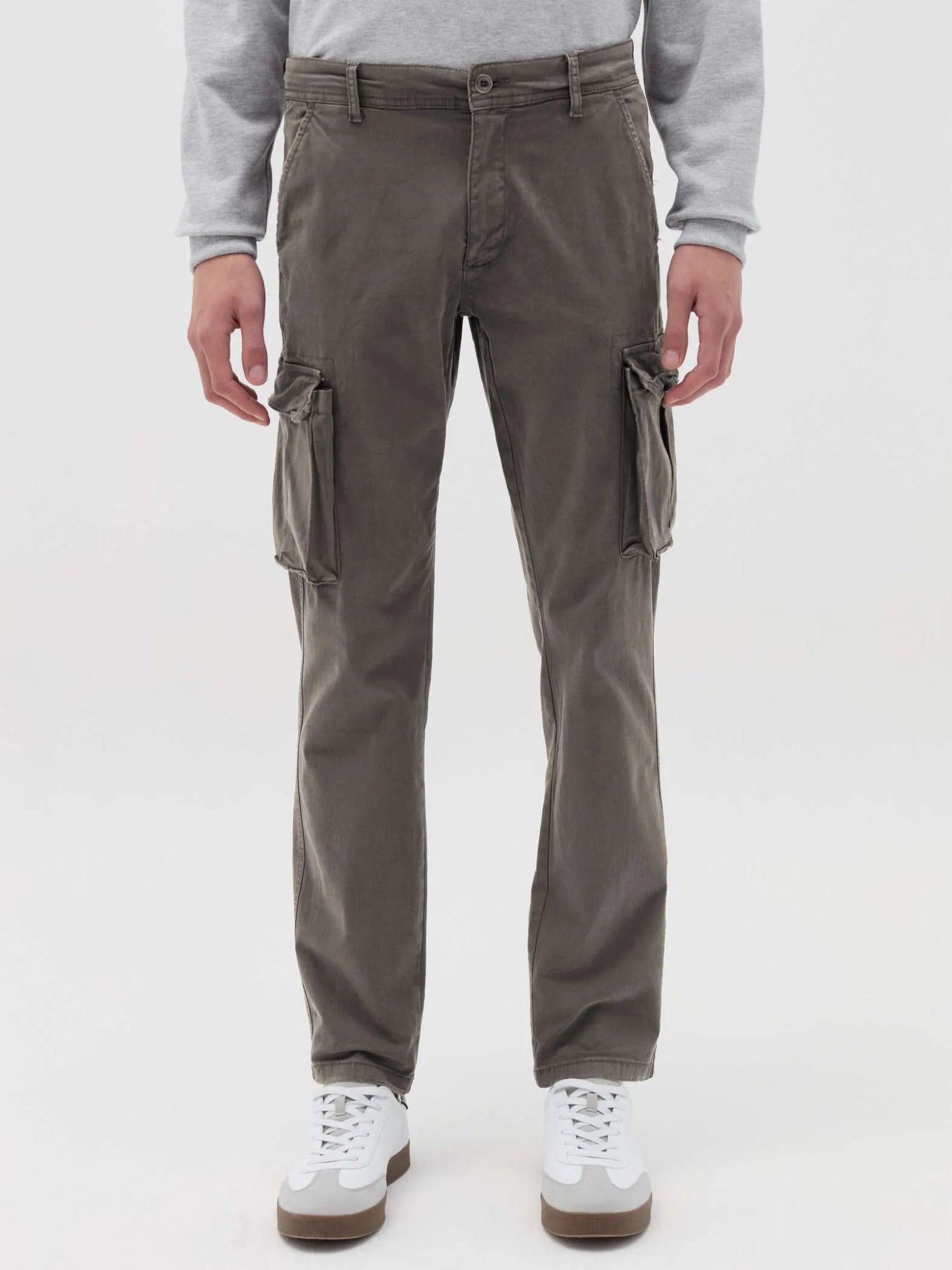 OVS Stretch Cotton Twill Cargo Trousers - SMgarment's